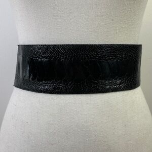 Carlos Miele Black Runway OSTRICH Marant BELT